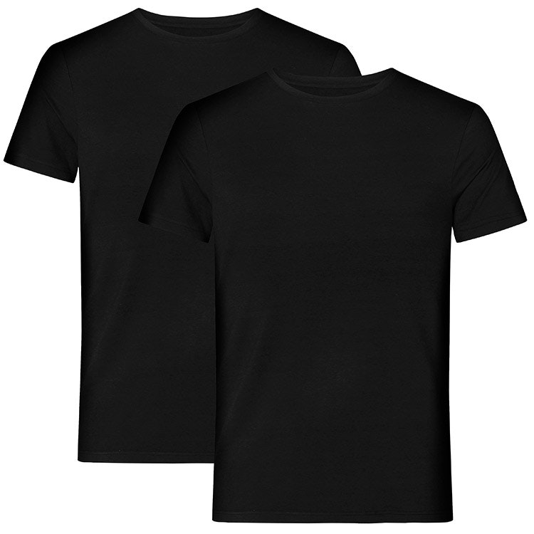 Resteröds T-shirt Bamboo 2-Pack Black