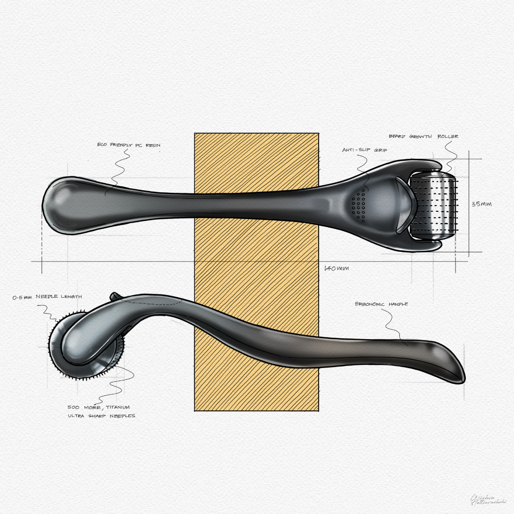 Dick Johnson Dick's Beard Lab Beard Growth Roller