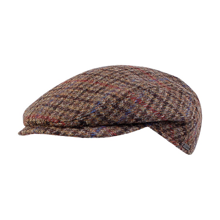 Wigens Harris Tweed Ivy Slim Cap 711 Brown