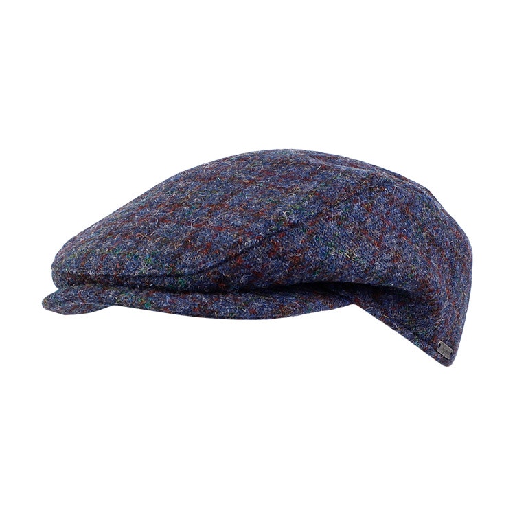 Wigens Harris Tweed Ivy Slim Cap 707 Blue