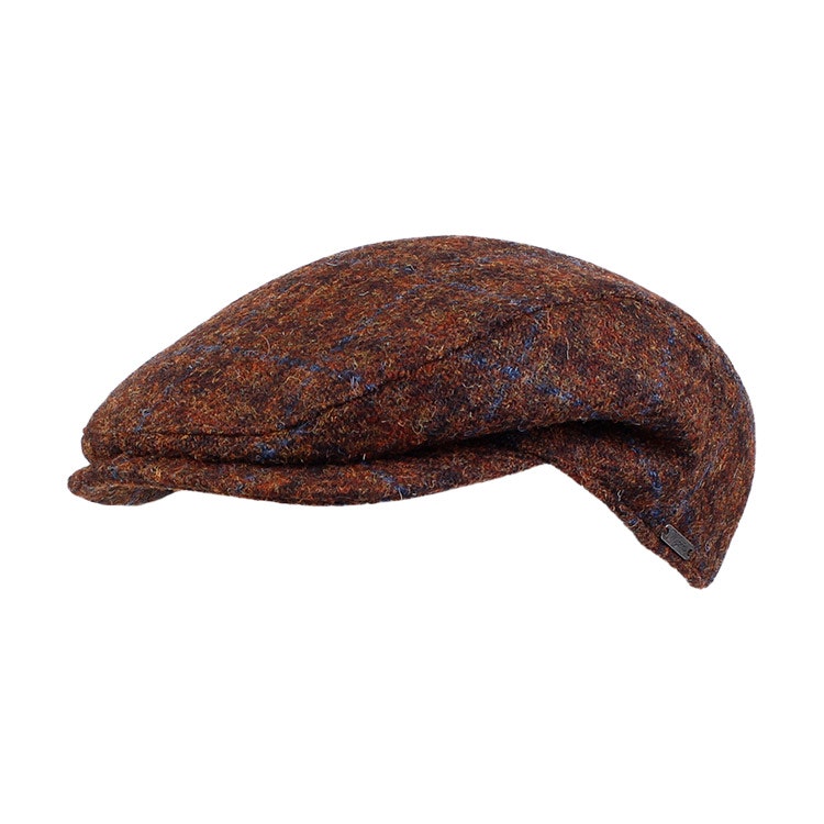 Wigens Harris Tweed Ivy Slim Cap 707 Brown