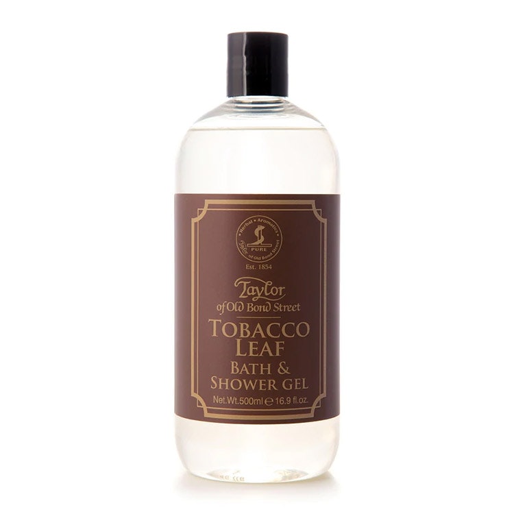 Taylor of Old Bond Street Tobacco Leaf Bath & Shower Gel 500 ml, Lyxig duschkräm som rengör och återfuktar kroppen.