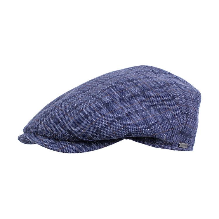 Wigens Ivy Onepiece Cap in wool, silk and linen check