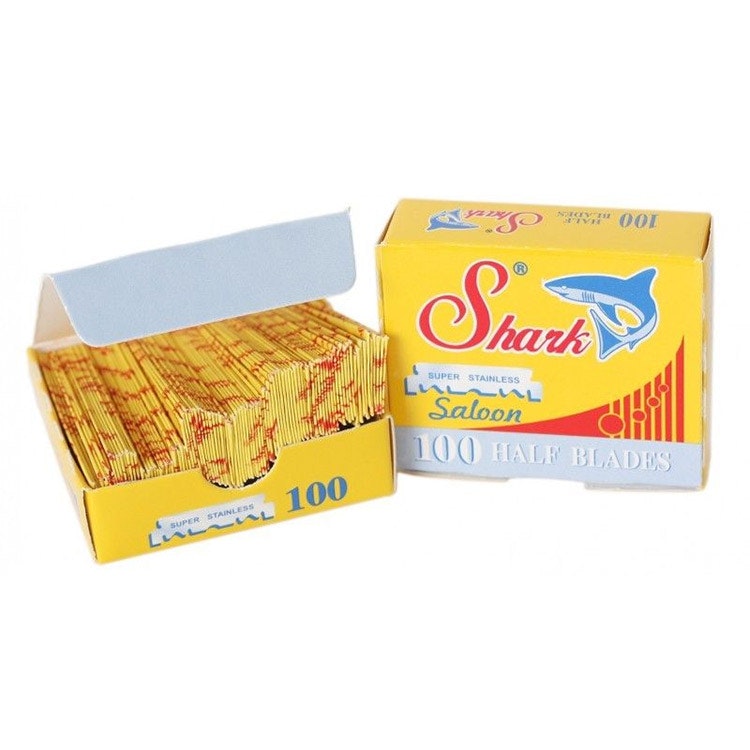 Shark Saloon Super Stainless Single Edge Razor Blades 100-p