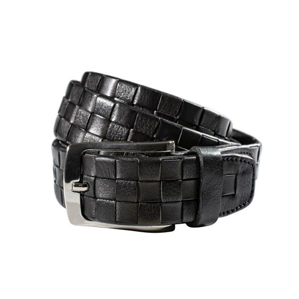 Amanda Christensen Woven Belt Leather Black