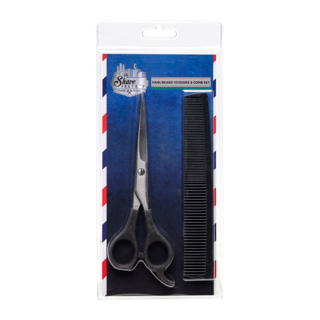 The Shave Factory Hair/Beard Scissors & Comb set