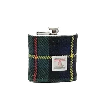 Created By The Ridleys Harris Tweed Hip Flask Autumn Colours