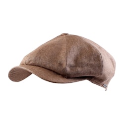 Wigens Newsboy Retro Cap Hopsack Linen Light Brown