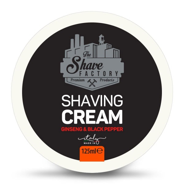 The Shave Factory Shaving Cream Ginseng & Black Pepper