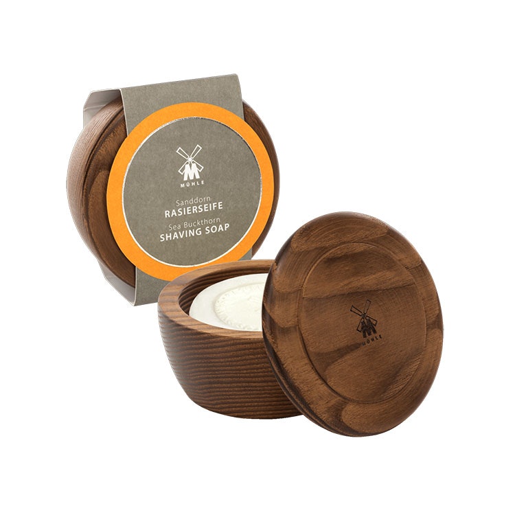 Mühle Sea Buckthorn Shaving Soap Wooden Bowl