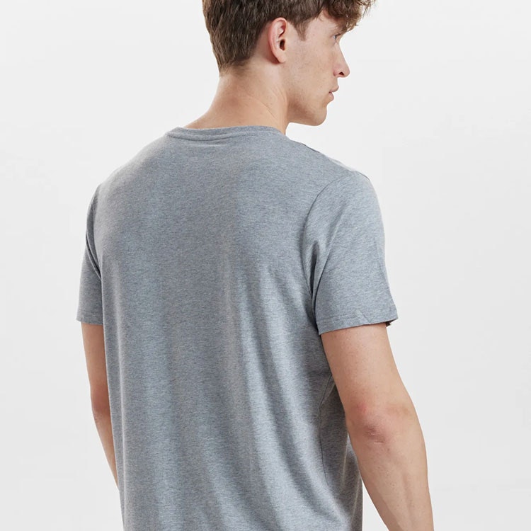 Resteröds R-Neck Tee Bamboo Grey Melange