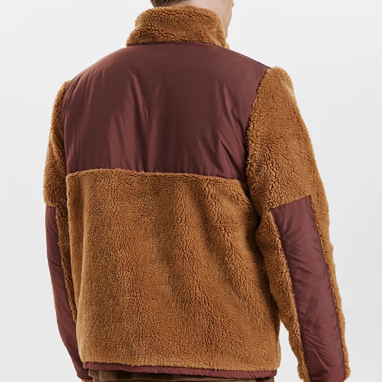 Resteröds Panel Fleece Zip Recycled Brown