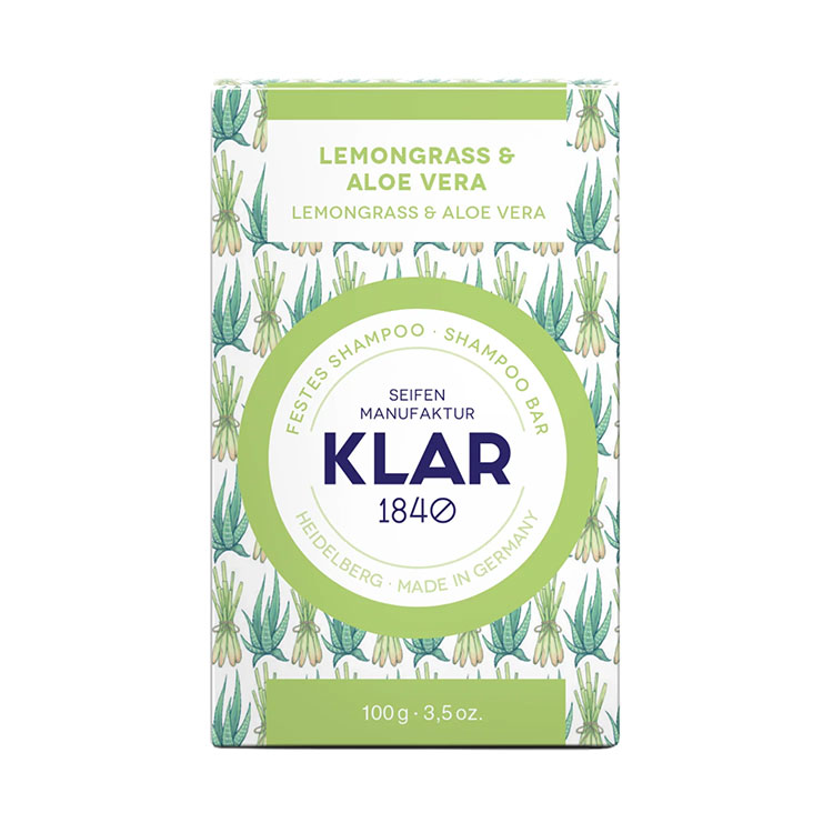 Klar Seifen Lemongrass & Aloe Vera Shampoo Bar - Fett Hår