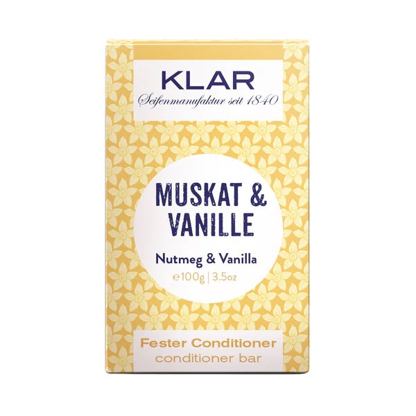 Klar Seifen Nutmeg & Vanilla Conditioner Bar - Normalt Hår