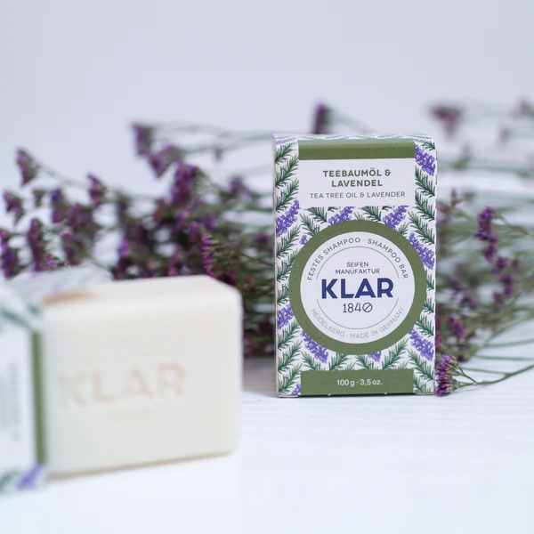 Klar Seifen Tea Tree Oil & Lavender Shampoo Bar