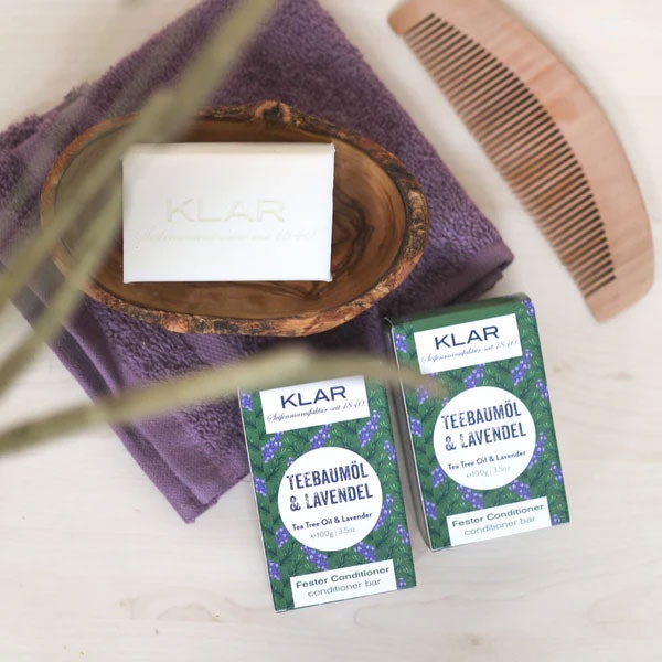 Klar Seifen Tea Tree Oil & Lavender Conditioner Bar