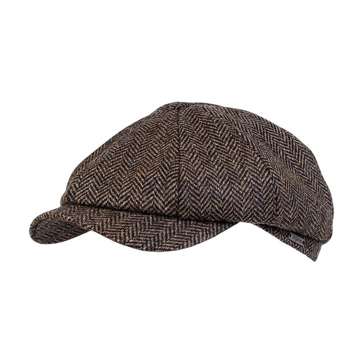 Wigens Newsboy Classic Cap Herringbone Shetland Wool