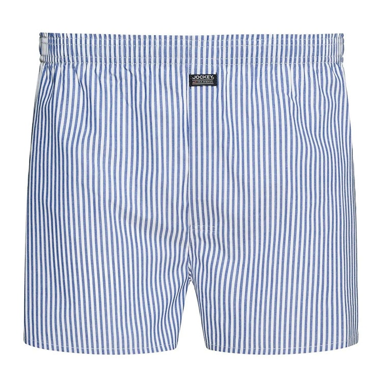 Jockey Woven Boxer Blue Stripe