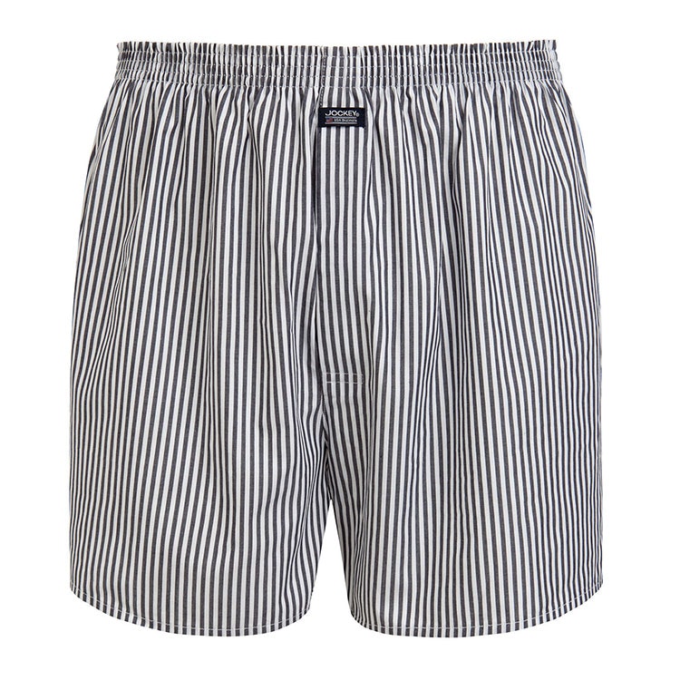 Jockey Woven Boxer Navy Stripe