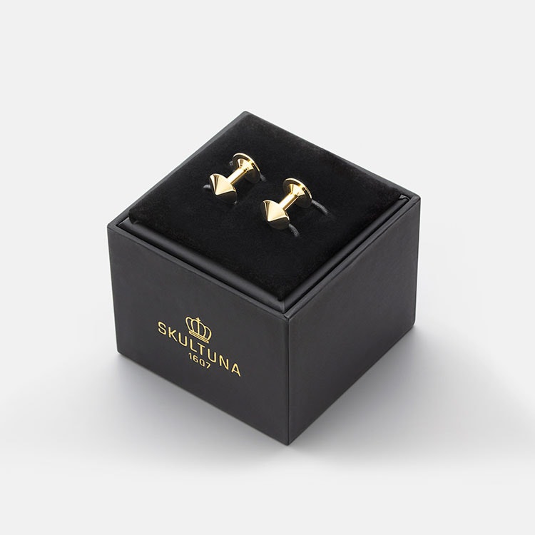 Skultuna Manschettknappar Icon Model X Gold Plated