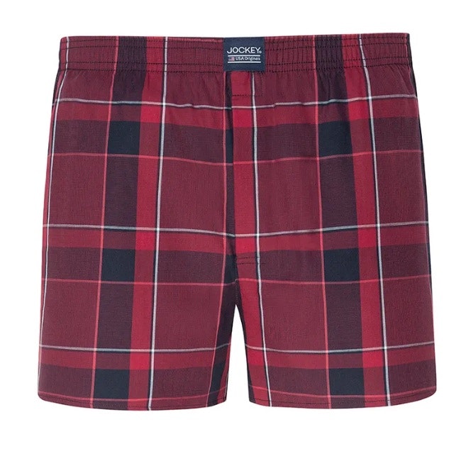 Jockey Woven Boxer Biking Red