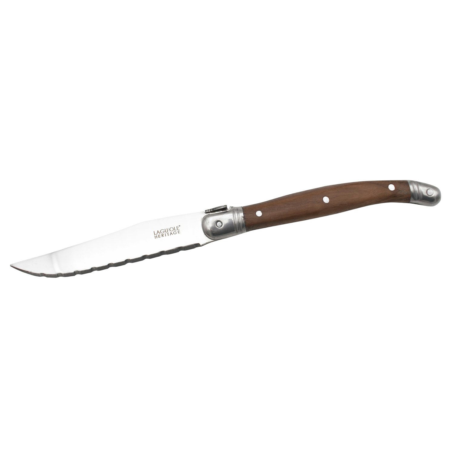 Laguiole Heritage Grillknivar Valnötsskaft & sågtandad egg, 6st (40271005)