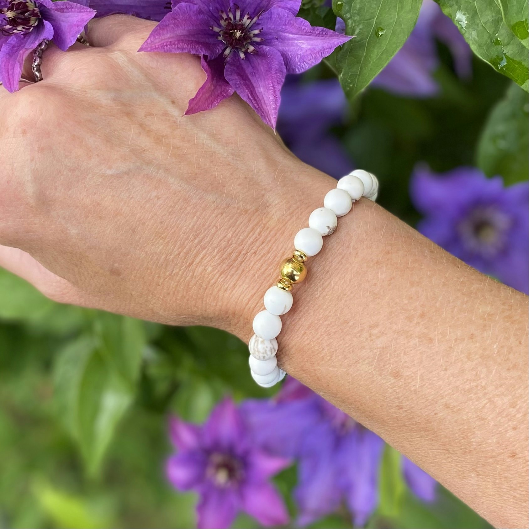 Armband - howlite