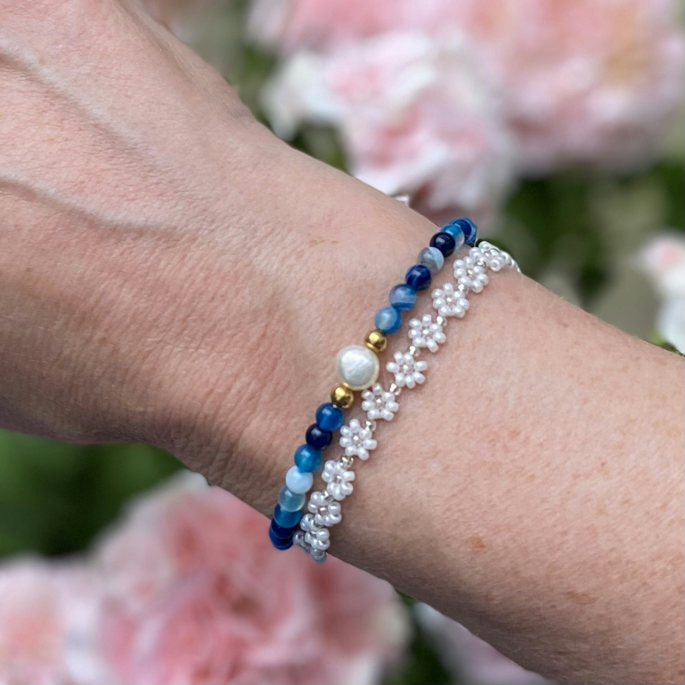 Armband - blå bandagat