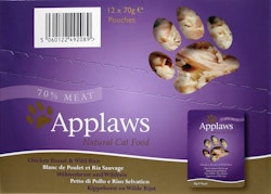 * Applaws Pouch, Chicken Breast with Wild Rice, 12 x 70 gr. *