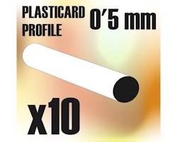 ABS Plasticard - Profile ROD 0'5mm