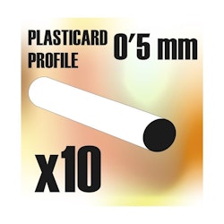 ABS Plasticard - Profile ROD 0'5mm