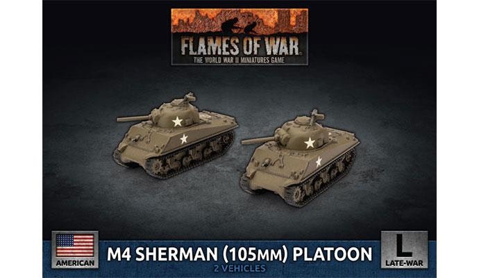 M4 Sherman (105mm) Assault Gun Platoon (Plastic)