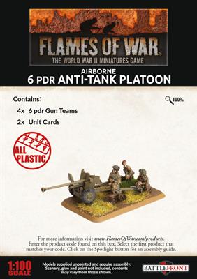 BBX51 AIRBORNE 6PDR ANTI-TANK PLATOON FLAMES OF WAR SHIPPING NOW 