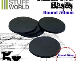 Plastic Bases - Round 50 mm BLACK