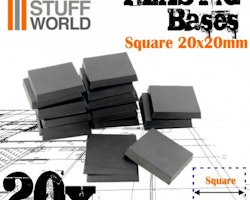 Plastic Square Bases 20x20 mm