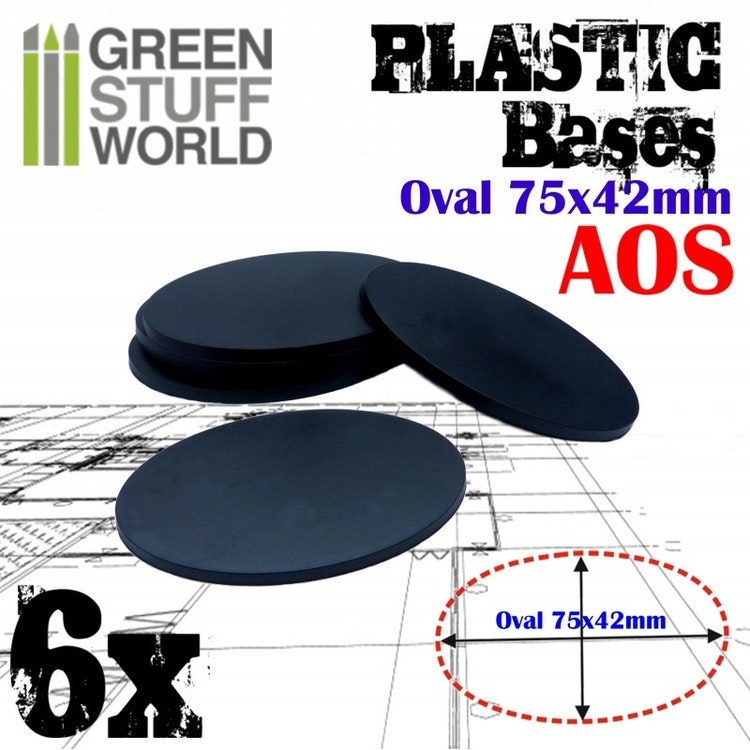 Plastic Bases - Oval Pill 75x42mm AOS