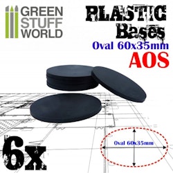 Plastic Bases - Oval Pill 60x35mm AOS