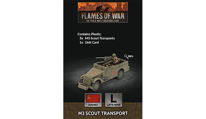FLAMES OF WAR SOVIET M3 SCOUT TRANSPORT NEW 