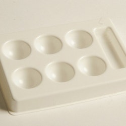 MIXING TRAY / PLASTIC PALETTE 10X14CM 6 + 1 HOLE