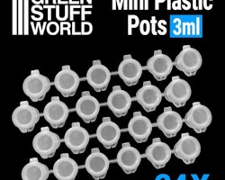 24x Mini Plastic Pots 3ml