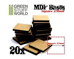 MDF Bases - Square 25 mm