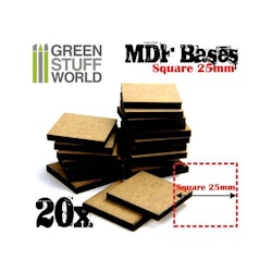 MDF Bases - Square 25 mm