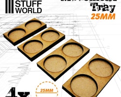 MDF Movement Trays 25mm 2x1 - Skirmish Lines