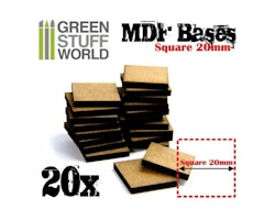 MDF Bases - Square 20 mm