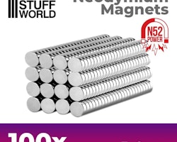 Neodymium Magnets 5x2mm - 100 units (N52)