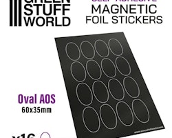 Oval Magnetic Sheet SELF-ADHESIVE - 60x35mm