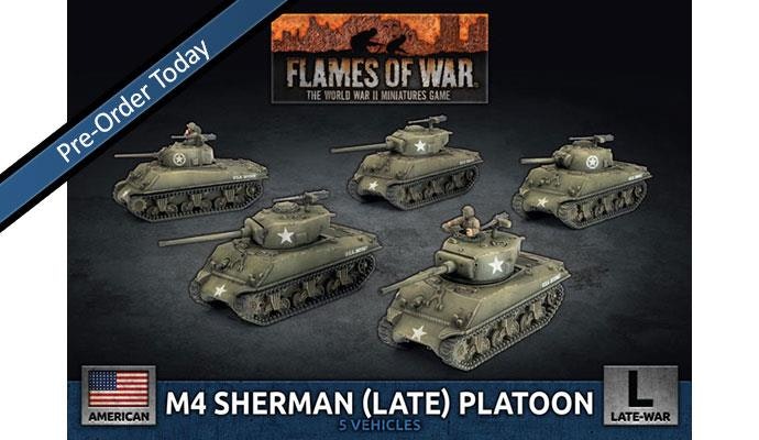 M4 Sherman (Late) Platoon (x5 Plastic)