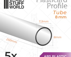 ABS Plasticard - Profile TUBE 8mm