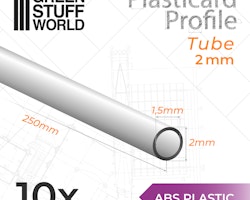 ABS Plasticard - Profile TUBE 2 mm