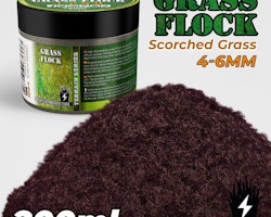 Static Grass Flock 4-6mm - SCORCHED BROWN - 200 ml